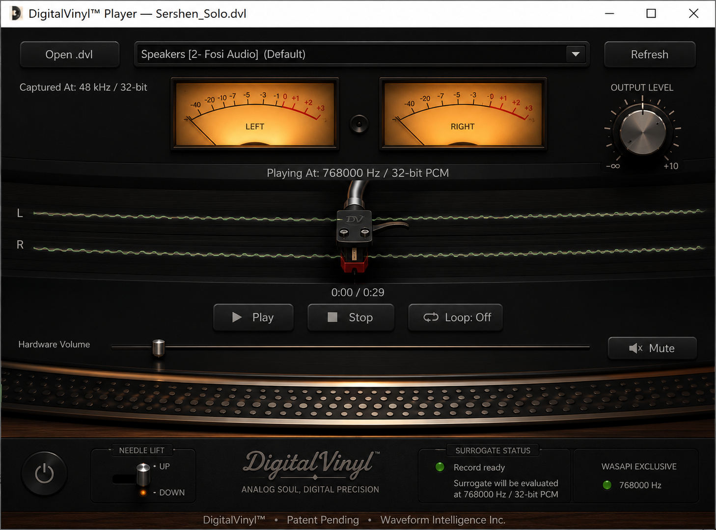 DigitalVinyl Player interface